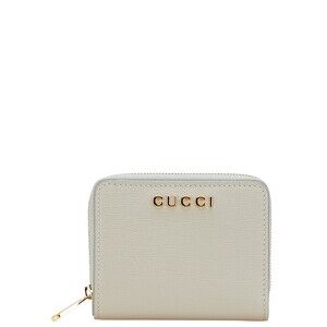 Gucci Script Bifold Wallet Gray Leather